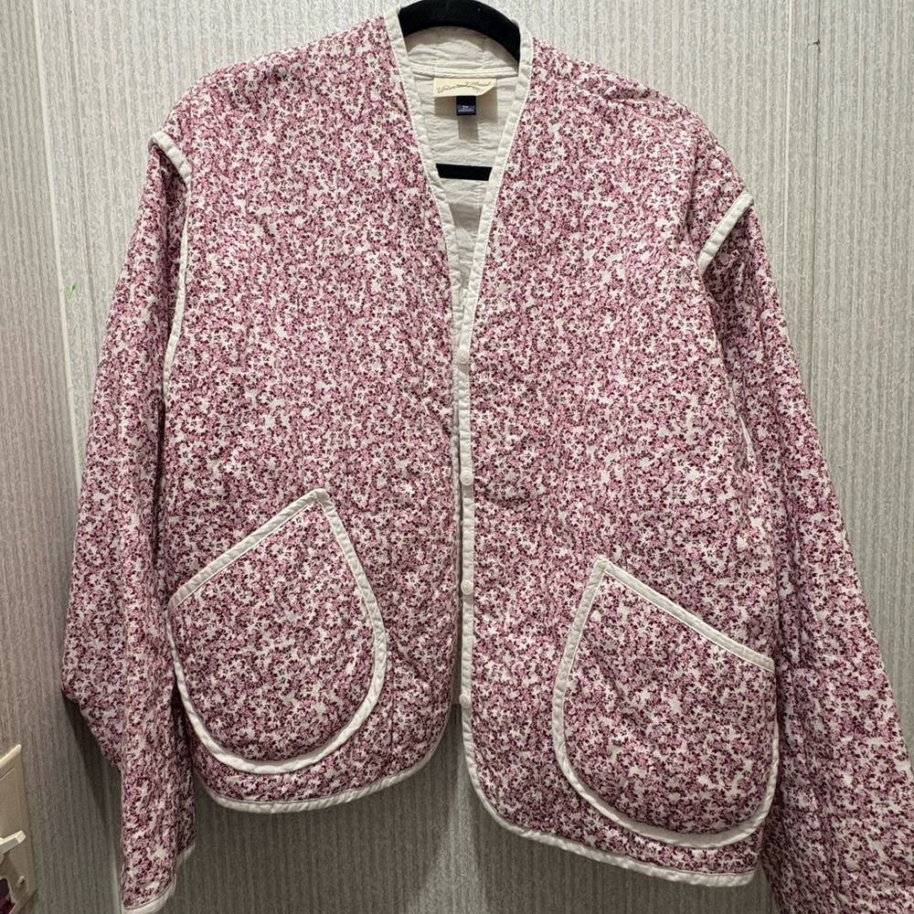 Red and Pink Quiltted Jacket